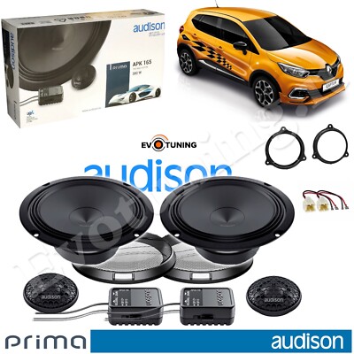 Kit 4 Frontlautsprecher Audison APK 165 16,5 cm 4 Ohm für Renault Captur 2013