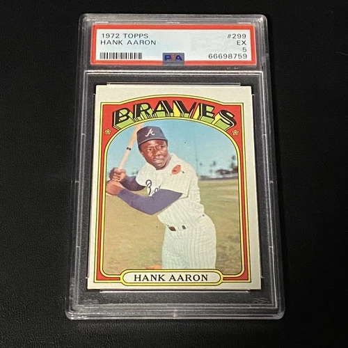 1972 Topps #299 Hank Aaron PSA 5 Atlanta Braves