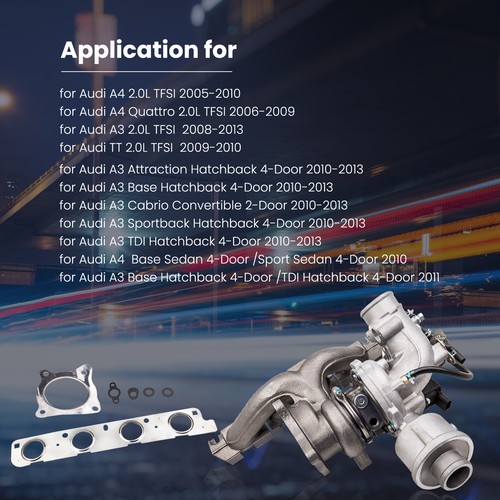 TURBO Turbocompressore 06D145701B for Audi A4 A6 Seat Exeo ST 2.0 TFSI 170,200HP - Imagen 4 de 12
