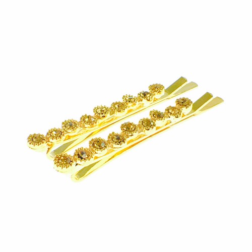 USA Bobby Pin Rhinestone Crystal Hair Clip Hairpin Jeweled Elegant Brown 10-2 - Picture 2 of 7