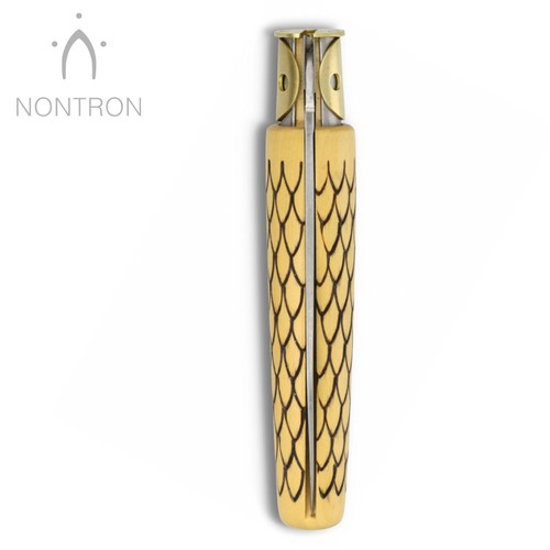 Plumas Nontron Grand-Duc - Francia 12 cm - libro - virole - hoja acero al carbono - Imagen 4 de 4