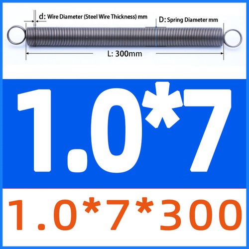Long 300mm Spring Steel Extension Spring Wire Diameter 0.3mm-1.5mm OD 3mm-18mm - Picture 26 of 44