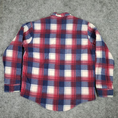 Vintage Sandherst Shirt Mens XLarge Red Plaid Flannel Heavyweight Shacket - Picture 9 of 12