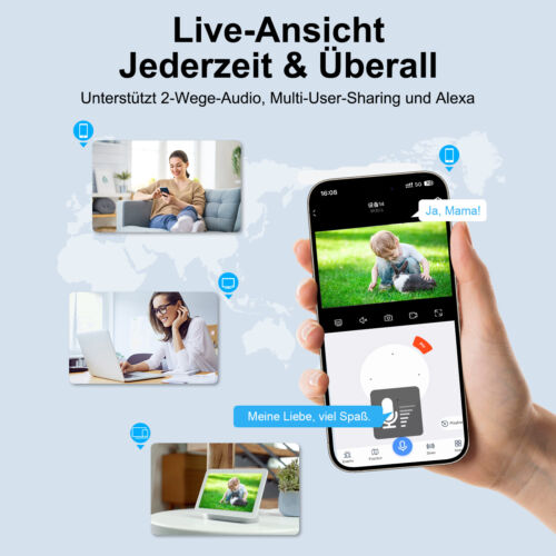 ANRAN 5MP Überwachungskamera Außen WLAN PTZ Outdoor Kamera Wasserdicht 5/2.4G - Bild 11 von 16