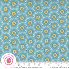 Moda FRANKIE 30674 15 Blue Yellow Floral BASIC GREY Quilt Fabric