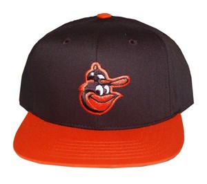 MLB-Baltimore-Orioles-American-Needle-Snapback-Hat-Cap-Black-Orange