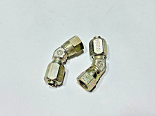(2) C35356x4 WEATHERHEAD Steel 1/4" Swivel Nut 45 Degree Elbow Assembly Steel