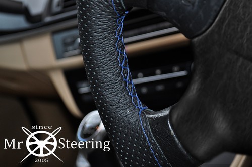 CUBIERTA DE VOLANTE DE CUERO PERFORADO MG MAGNETTE MARK IV AZUL DOBLE STT - Imagen 3 de 4