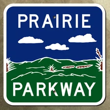 Kansas Prairie Parkway Pony Express Station 1967 K-177 marker road sign 12x12