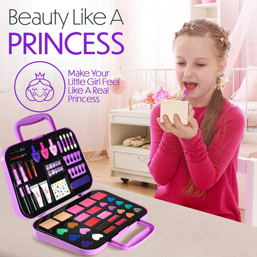 Juguetes para Niñas Paleta de Maquillaje No Tóxico para Ninos Estilo Princesa - Picture 6 of 12
