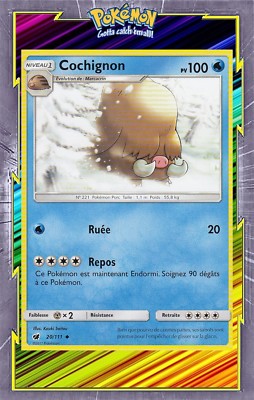 ☺ Carte Pokémon Cochignon REVERSE 20//111 VF NEUVE SL4 Invasion Carmin