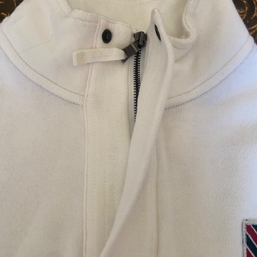 Vintage Nautica Men's Pullover Sweatshirt 1/4 Zip Big Crest Logo 90's Preppy L - Picture 6 of 16