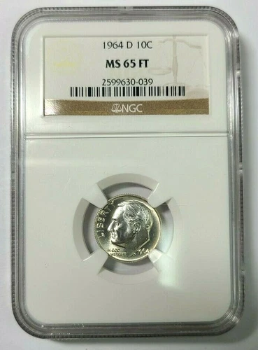 1955-S 10c Roosevelt NGC MS65
