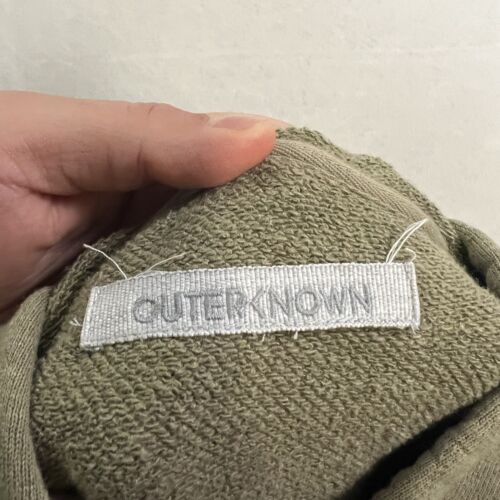 Outerknown Hoodie Men’s Large Green Full Zip Up Hemp Cotton Sweatshirt - Picture 3 of 9
