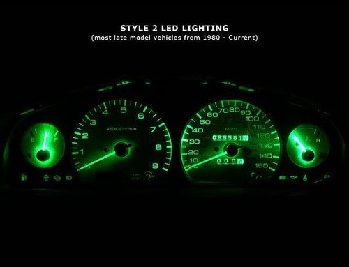 Bombilla medidor de instrumentos LED de repuesto estilo LED GREEN de alta potencia 74 - Imagen 3 de 4