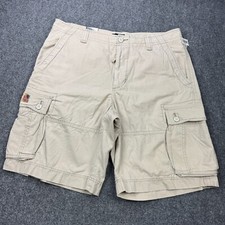 NEW Polo Jeans Co Shorts Mens 38 Tan Cargo Twelve Inch Inseam Ripstop Utility