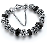 Charm Crystal Bracelets Silver Bracelet For Women Ladies Bead Safety Chain Gifts - Picture 20 of 44