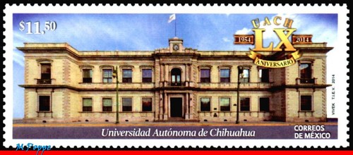 2912 MEXICO 2014 AUTONOMOUS UNIVERSITY OF CHIHUAHUA, EDUCATION, ARCHITECTURE MNH - 第 1/2 張圖片