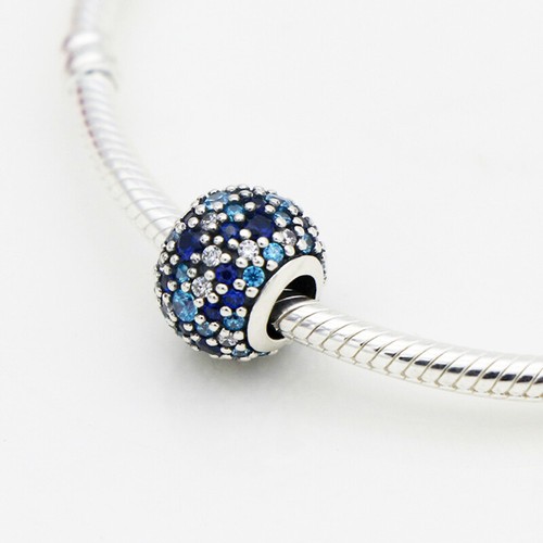 Blue Green S925 Silver Charms Bead Pendant Dangle For Bracelet Chain Bangle - Picture 34 of 101