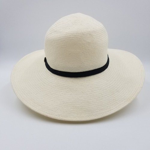 Goorin Bros Packable Paper Straw Rafia Hat Floppy White 4" Brim Coastal XL - Picture 6 of 14