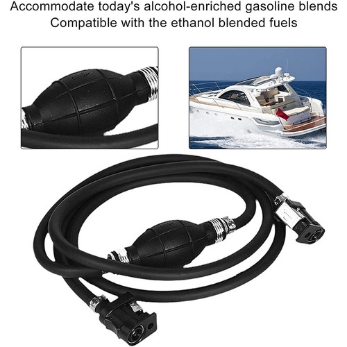 For Yamaha Outboard Engine Fuel Line w/Primer Bulb & Engine Connector 2m/8mm UK - Picture 2 of 12