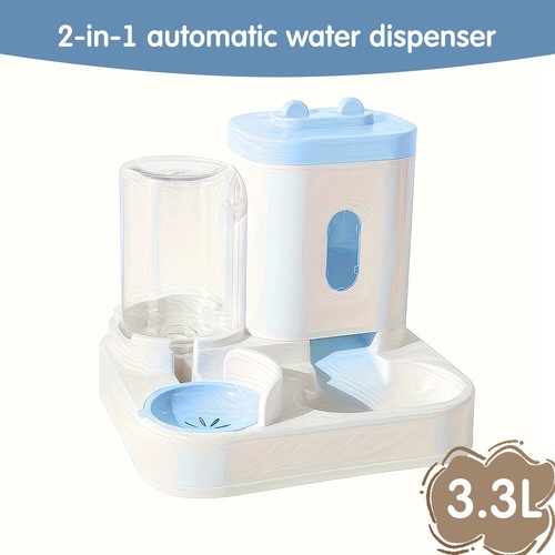 Alimentador Automático Gravedad Gato Perro Comida Cuenco Fuente de Agua 3.3L Juego Dispensador Mascotas - Imagen 17 de 19