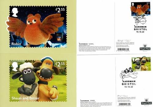 Clásicos de Aardman PHQ 507 (13). Las 11 cancelaciones ilustradas usadas. - Imagen 4 de 7