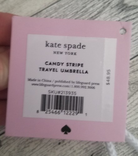 KATE SPADE Süßigkeitenstreifen REISESCHIRM MIT Abdeckung mehrfarbig Regenbogen NEU - Bild 6 von 8