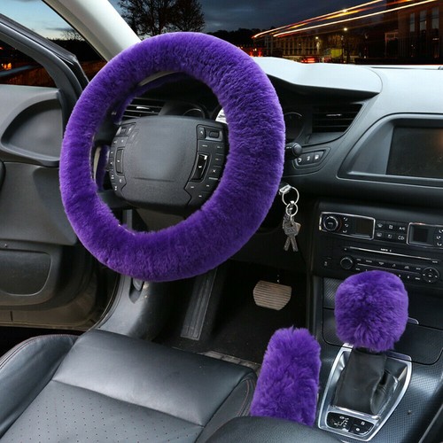 15'' Plush Steering Wheel Cover Universal for Nissan Anti-slip Cute Fluffy Decor - Picture 13 of 16