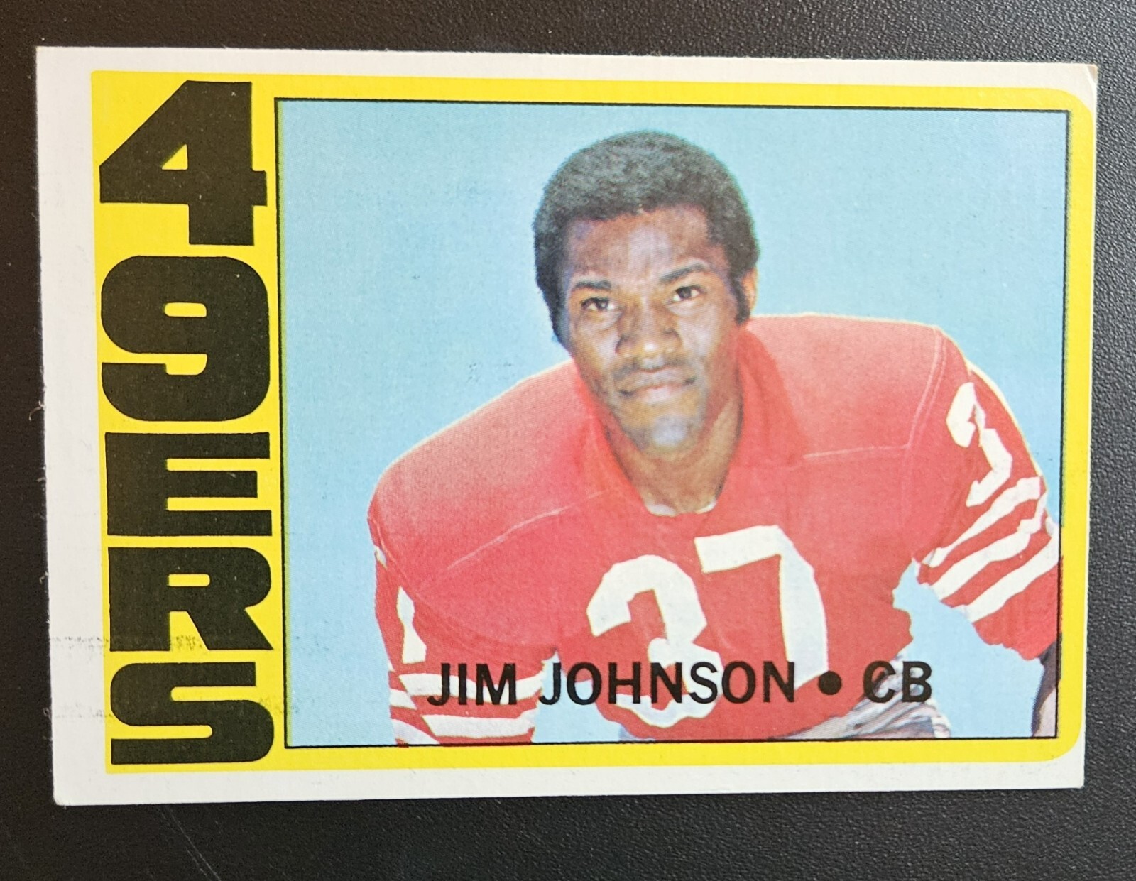 1972 Topps Football Card Jim Johnson 49ers #332 High Number NM-Mint