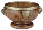 Traditional Lodge Lion Heads Bowl-Elegant USA Craftsmanship