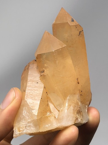 RARE Tangerine Lemurian Natural Quartz CLUSTER Crystal Brazil 5.7oz N7 - Picture 4 of 12