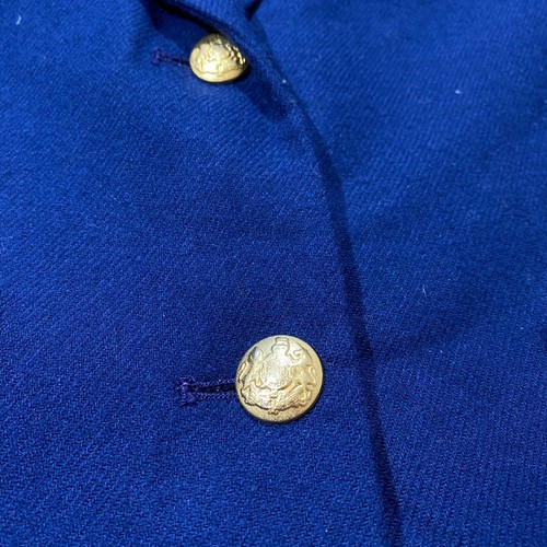 VINTAGE Pendleton Wool Jacket Womens 12 14 Medium Navy Blue Gold Suit Blazer - Picture 6 of 14