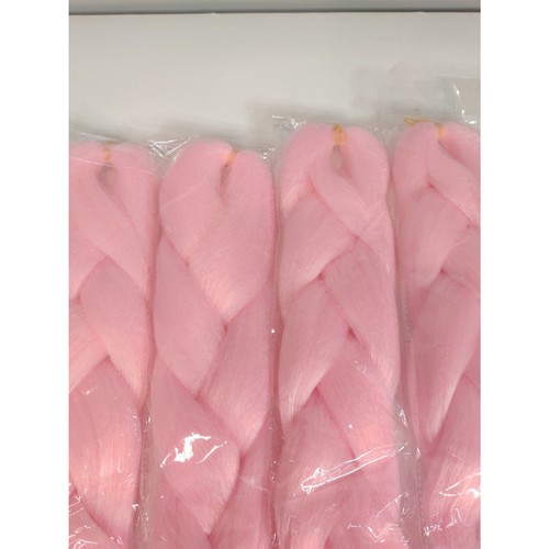 Neu ohne Etikett Jumbo geflochtene Haarverlängerungen pink 4er-Packung 24 Zoll - Bild 2 von 7