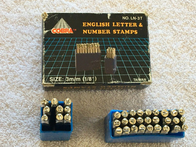 Cobra Metal or Leather Punch Set, Letters and Numbers