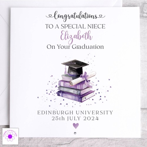 Personalised Graduation Card Female, University Graduation Congratulations - Picture 5 of 24