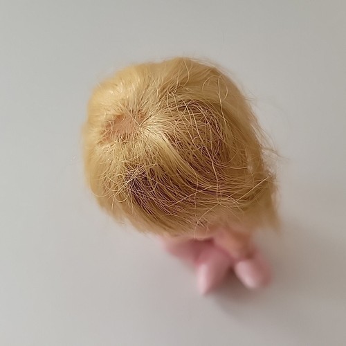 Vintage Napco #C-7588 Baby Mädchen Figur ECHT BLONDE HAARE rosa Schlafanzug nackter Po - Bild 15 von 24