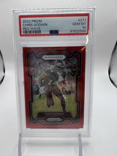 2023 Panini Prizm Chris Godwin #277 Red Wave Prizm /149 Graded PSA 10 GEM MT - Picture 4 of 7