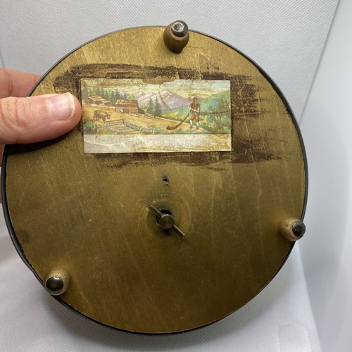Antique “powder box” Music Plays, Decorative Hand Painted Top, Swiss Made - Picture 6 of 7
