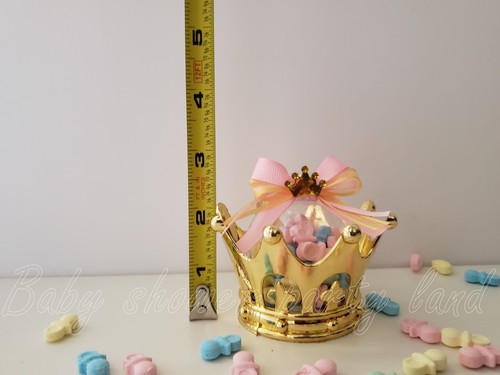 12 Prinzessin Gold befüllbare Kronen Babyparty Its a Girl Gefälligkeiten Preise Dekoration - Bild 11 von 12