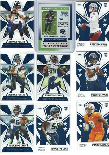 2020 Rookies & Stars Football Seattle Seahawks Team Set (8) Base Cards +Plus+ - Bild 2 von 3