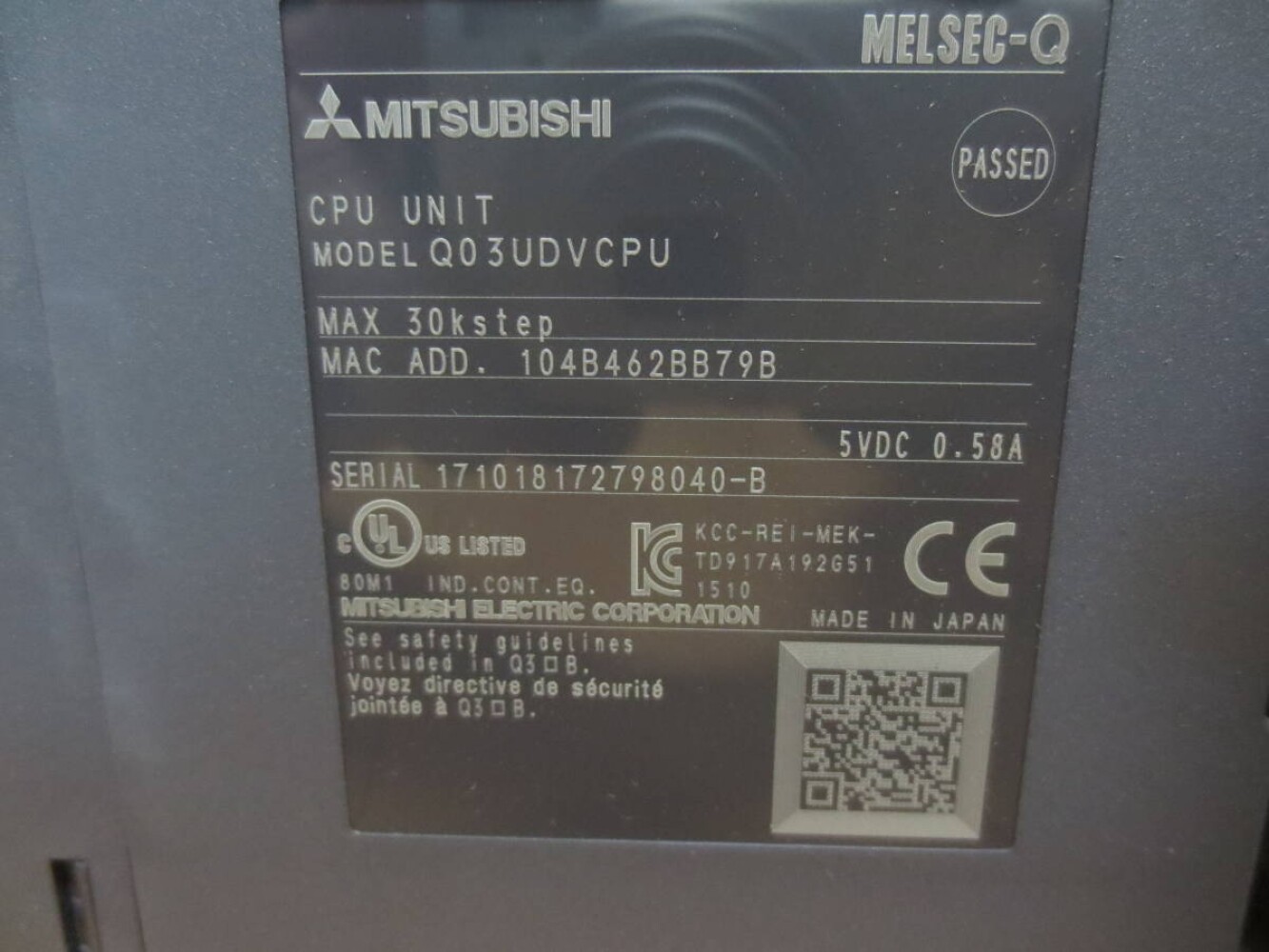 Mitsubishi PLC CPU module Q03UDVCPU Anywire Master I/F MQAF01 Q61P ...