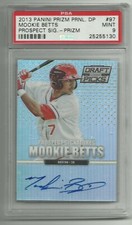 2013 Panini Prizm MOOKIE BETTS Autograph Auto SILVER PRIZM Rookie PSA 9 - Pop 15