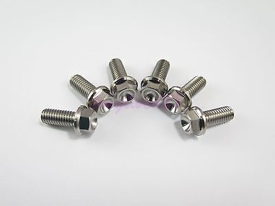 Screw Fastener GR5 2//6//10pcs M6 x 25mm Titanium Ti Bolt Flange Head 8mm Hex