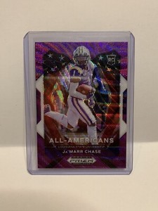 Ja’Marr Chase 2021 Prizm Draft Picks All-Americans Rookie 🔥 Purple Wave RC