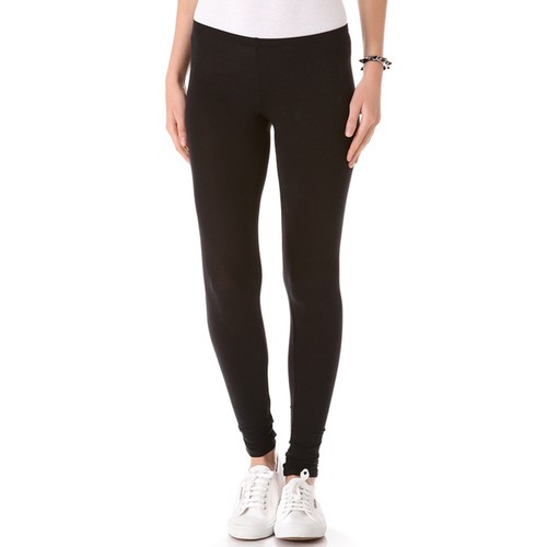 POINT ZERO Stretchy Push Up Black & Gray Cotton LEGGINGS - Picture 5 of 7