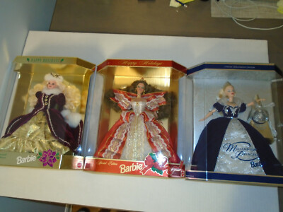  Mattel 15646/17832/24154 Barbie Happy Holidays, Special and Millennium Editions