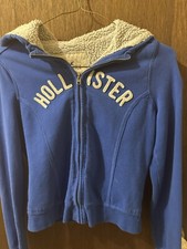 Hollister Fleece Lined Youth Hooded Zipper Sweatshirt. Long Sleeve Medium