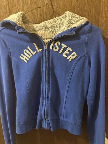 Hollister Fleece Lined Youth Hooded Zipper Sweatshirt. Long Sleeve Medium - Picture 2 of 4
