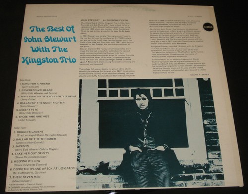 BEST OF JOHN STEWART WITH THE KINGSTON TRIO - AUSSIE WORLD RECORD CLUB LP - Picture 2 of 2